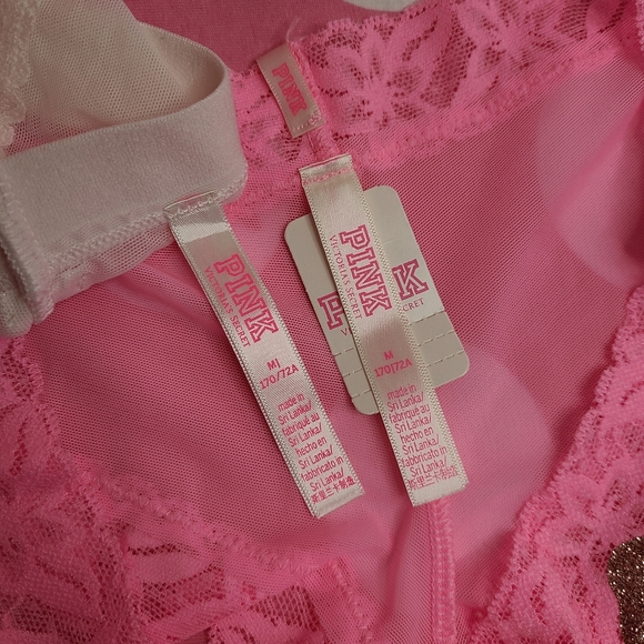 VS PINK 2pk Lace Cheekster Panties Size M 💗 - Picture 5 of 7